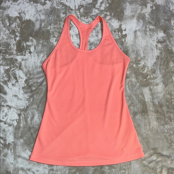 Nike Orange Sleeveless Fitted Backless Tank Top - Picture 1 of 8